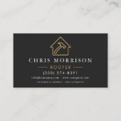 Carte De Visite Modern Roofing Contractor Professional (Devant)