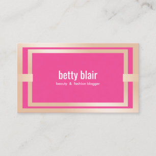 Carte De Visite Modern Rose Rose Gold Beauté et de mode blogueur
