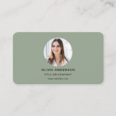 Carte De Visite Modern Sage Green Personal Brand QR Code (Devant)
