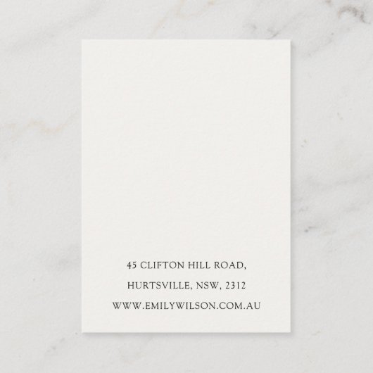 Carte De Visite Modern Scandi Christmas Tree Heart Earring Logo (Dos)