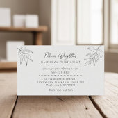Carte De Visite Modern Script Simple Therapist