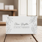 Carte De Visite Modern Script Simple Therapist