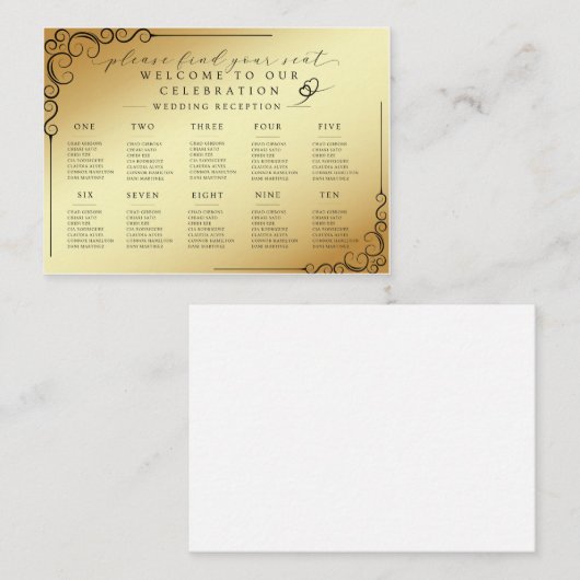 Carte De Visite Modern Seating Arrangement Template - Editable Cla (Devant / Derrière)