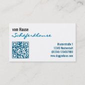 Carte De Visite Modern Shepherd Dog (Dos)