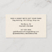 Carte De Visite Modern Silhouette Dog Walker Dog Sitter (Dos)