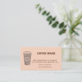 Carte De Visite Modern simple coffee Shop Loyalty Card (Debout devant)