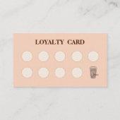 Carte De Visite Modern simple coffee Shop Loyalty Card (Dos)
