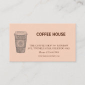 Carte De Visite Modern simple coffee Shop Loyalty Card (Devant)