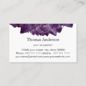 Carte De Visite Modern Simple Crystal Gem Trendy (Dos)