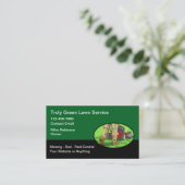 Carte De Visite Modern Simple Lawn Service Business Cards (Debout devant)