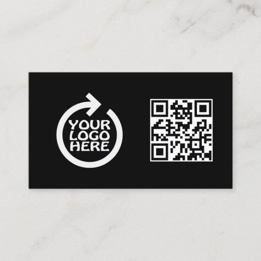Carte De Visite Modern Simple Logo Professional with QR Code (Devant)