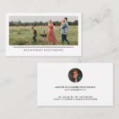 Carte De Visite Modern Simple Minimalist Family Photography (Devant / Derrière)