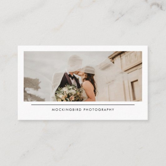 Carte De Visite Modern Simple Minimalist Wedding Photography (Devant)