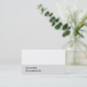 Carte De Visite Modern simple minimalist white gray professional (Debout devant)