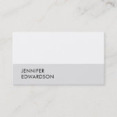 Carte De Visite Modern simple minimalist white gray professional (Devant)