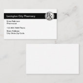 Carte De Visite Modern Simple Pharmacy Pharmacist (Devant / Derrière)