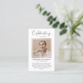 Carte De Visite Modern Simple Prayer Photo Sympathy Cards (Debout devant)