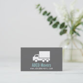 Carte De Visite Modern, Sleek, Chic, Mover Company, camion blanc (Debout devant)