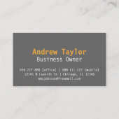 Carte De Visite Modern, Sleek, Chic, Mover Company, camion orange (Dos)