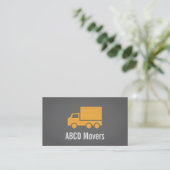 Carte De Visite Modern, Sleek, Chic, Mover Company, camion orange (Debout devant)