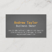 Carte De Visite Modern, Sleek, Chic, Mover Company, camion orange (Dos)