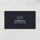 Carte De Visite Modern Sleek Dark Clean Minimalist E Sports (Dos)