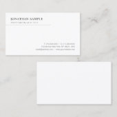 Carte De Visite Modern Sleek Minimalist Template Professional (Devant / Derrière)