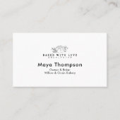 Carte De Visite Modern Small Bakery Bread Logo (Devant)