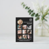 Carte De Visite Modern Social Media Card with QR code (Debout devant)