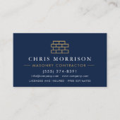 Carte De Visite Modern Stone Masonry QR Code (Devant)