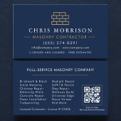 Carte De Visite Modern Stone Masonry QR Code