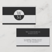 Carte De Visite Modern Striped Contrast (Devant / Derrière)