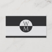 Carte De Visite Modern Striped Contrast (Devant)