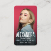 Carte De Visite Modern Student Graduate Networking Photo QR Code (Devant)