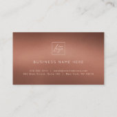 Carte De Visite Modern Stylish Bronze Logo Customer Loyalty (Dos)