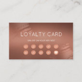 Carte De Visite Modern Stylish Bronze Logo Customer Loyalty (Devant)