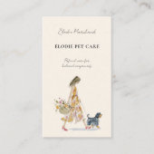 Carte De Visite Modern Stylish Dog Walker Pet Sitter QR code (Devant)