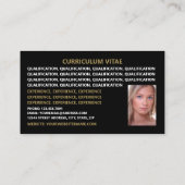 Carte De Visite Modern & Stylish Job Seekers Curriculum Vitae (Dos)
