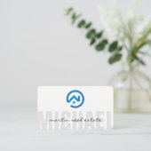 Carte De Visite Modern Stylized Real Estate Logo | Home Renovation (Debout devant)