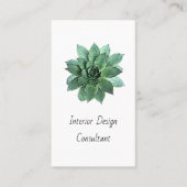 Carte De Visite Modern Succulent Boho Botanical QR code  (Devant)