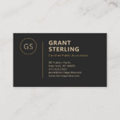 Carte De Visite Modern Tax Preparer CPA Black Gold (Devant)