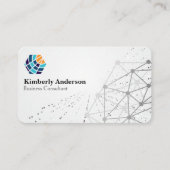 Carte De Visite Modern Tech Energy Logo | Networking Geometric (Devant)