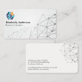 Carte De Visite Modern Tech Energy Logo | Networking Geometric (Devant / Derrière)