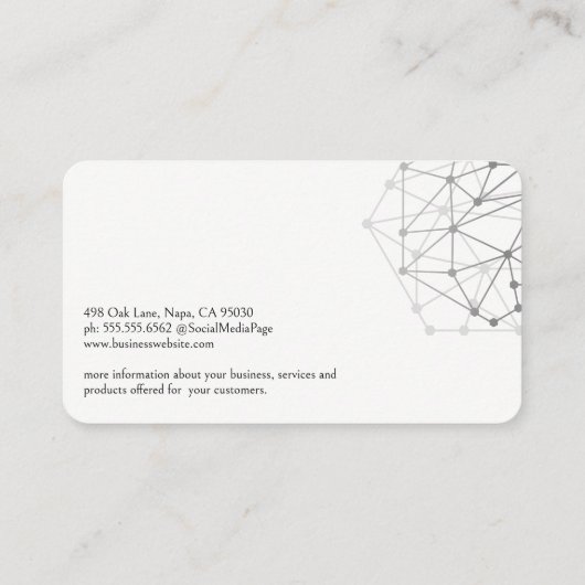 Carte De Visite Modern Tech Energy Logo | Networking Geometric (Dos)