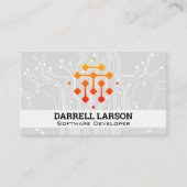 Carte De Visite Modern Tech Logo | AI Computer Chip (Devant)