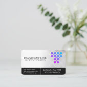 Carte De Visite Modern Tech Logo | Communications Start Up (Debout devant)