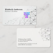 Carte De Visite Modern Tech Networking Background (Devant / Derrière)