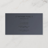 Carte De Visite Modern Template Elegant Dark Grey Create Your Own (Dos)
