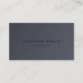 Carte De Visite Modern Template Elegant Dark Grey Create Your Own (Devant)