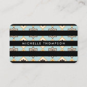 Carte De Visite Modern Textile with Stripes (Devant)